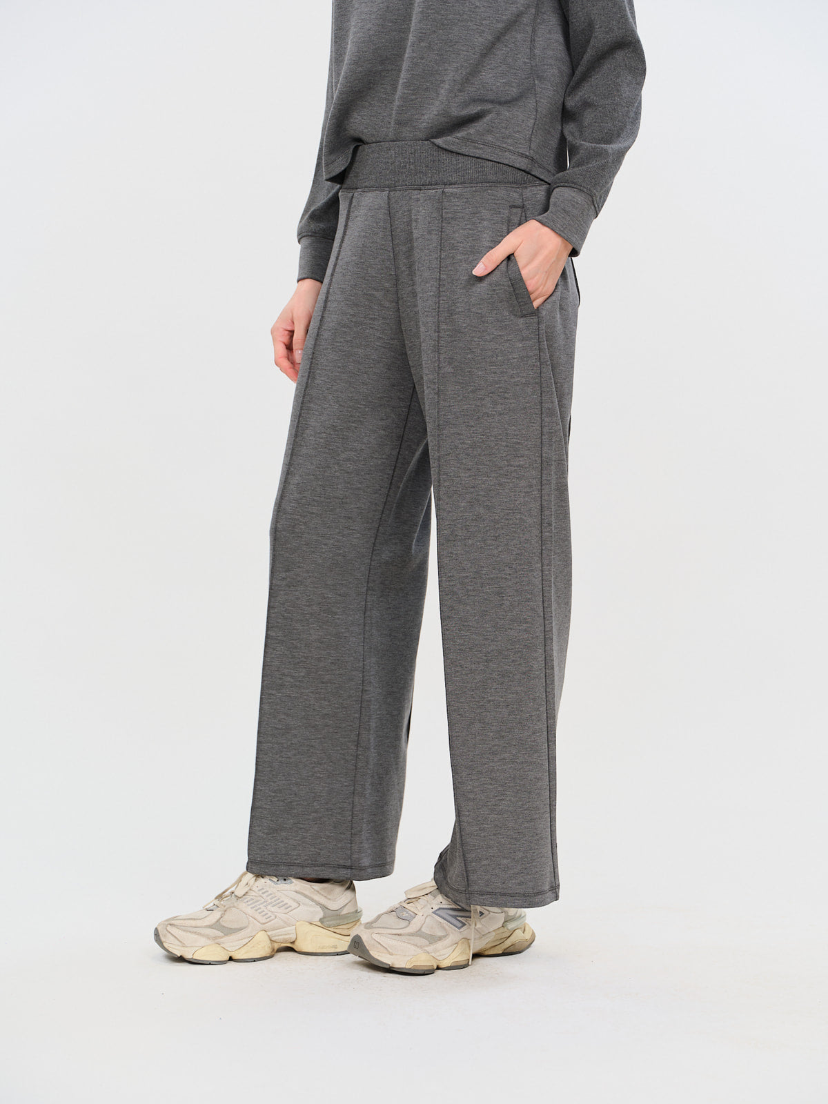 scuba wide leg pant [charcoal]
