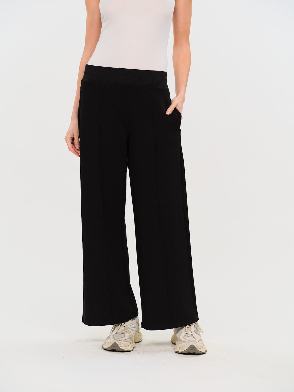 scuba wide leg pant [black]