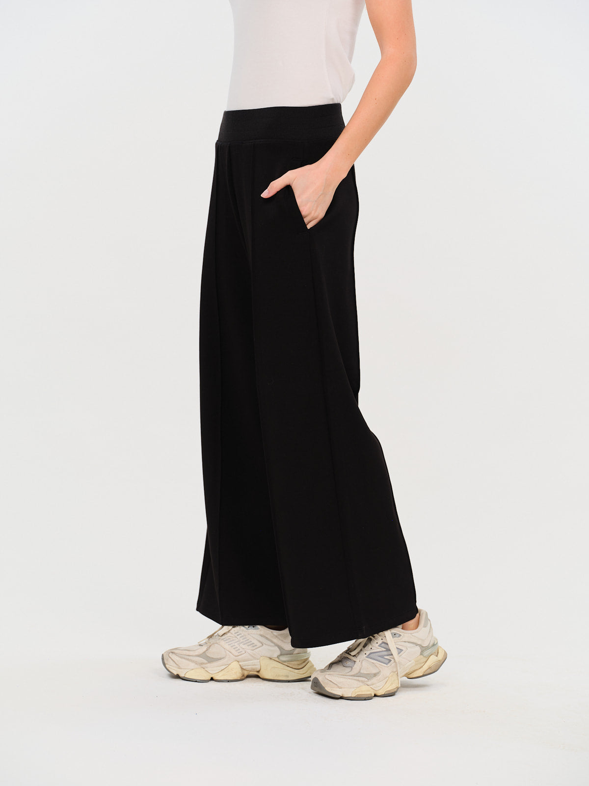 scuba wide leg pant [black]