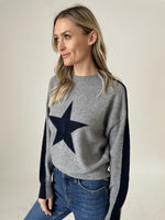 Load image into Gallery viewer, morgan sweater [grey/navy]
