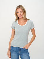 Load image into Gallery viewer, tessa tee [heather grey]
