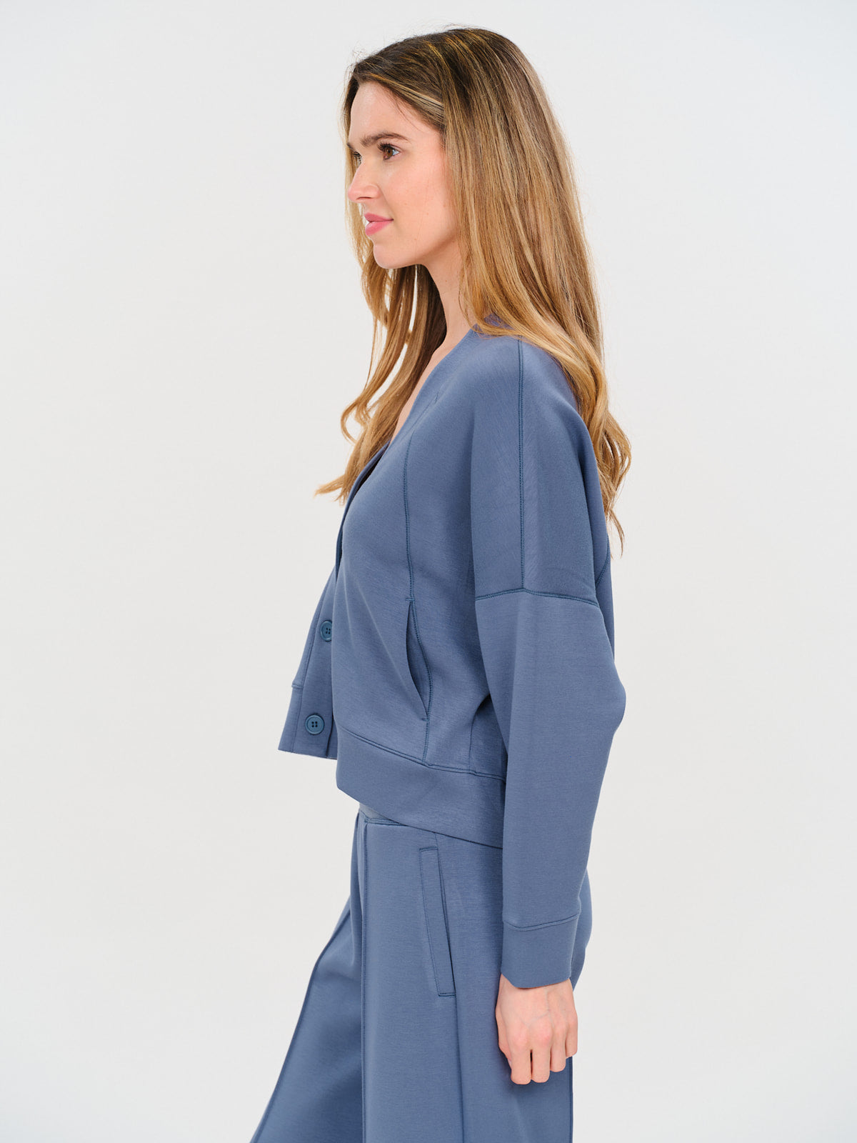 scuba cardigan [steel blue]