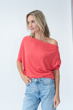 Load image into Gallery viewer, the short sleeve anywhere top [tangerine]
