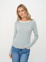 Load image into Gallery viewer, lea tee [heather grey]
