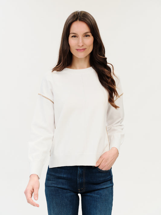 sable sweater [ivory/camel]