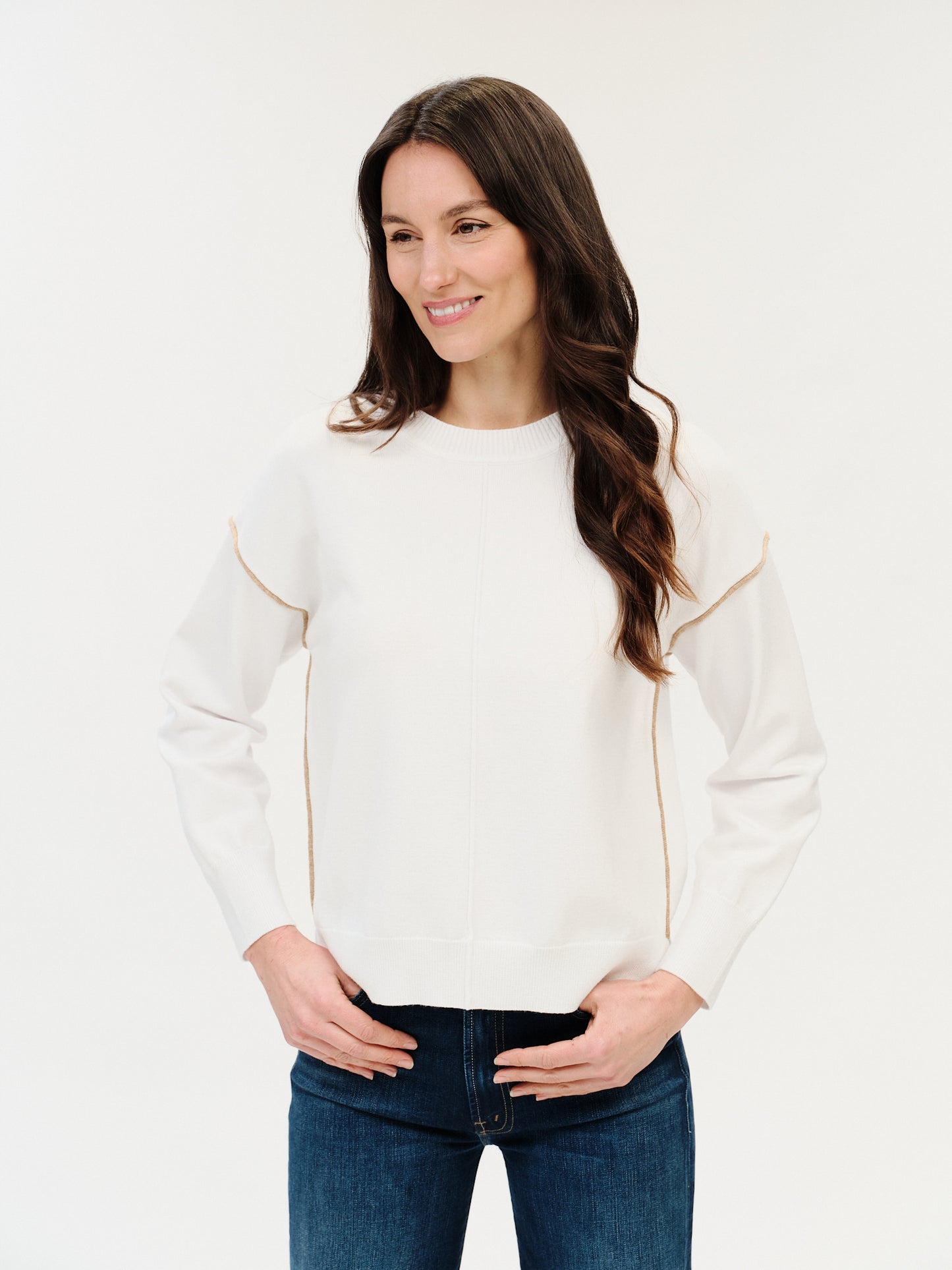 sable sweater [ivory/camel]