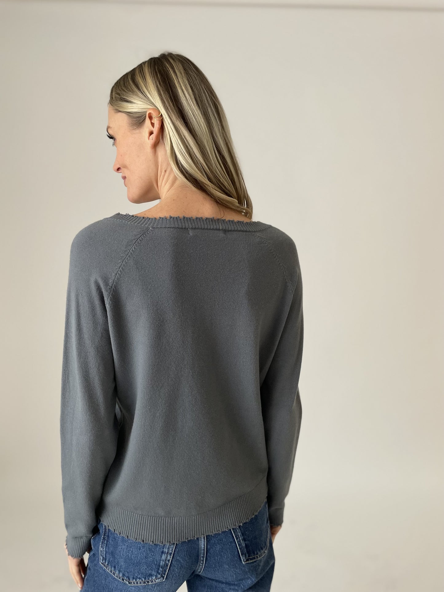 andrea v-neck sweater [slate]