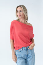 Load image into Gallery viewer, the short sleeve anywhere top [tangerine]
