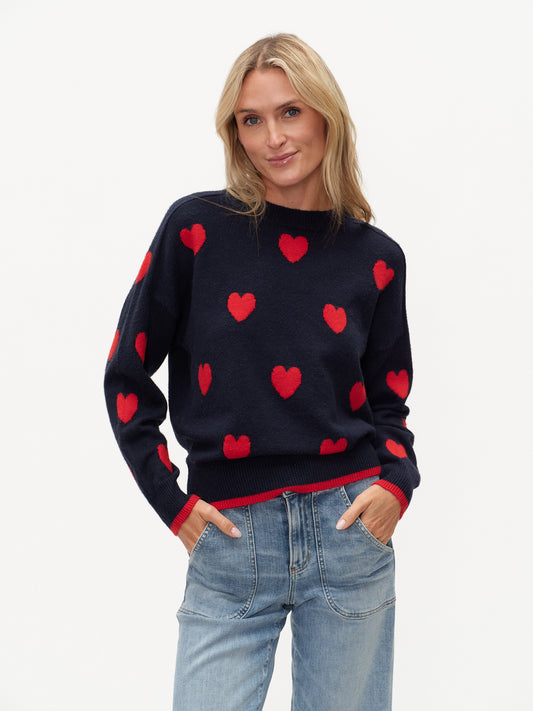 valentina sweater [navy/red]