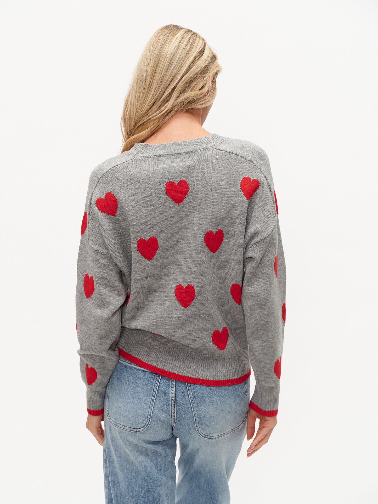 valentina sweater [heather grey/red]