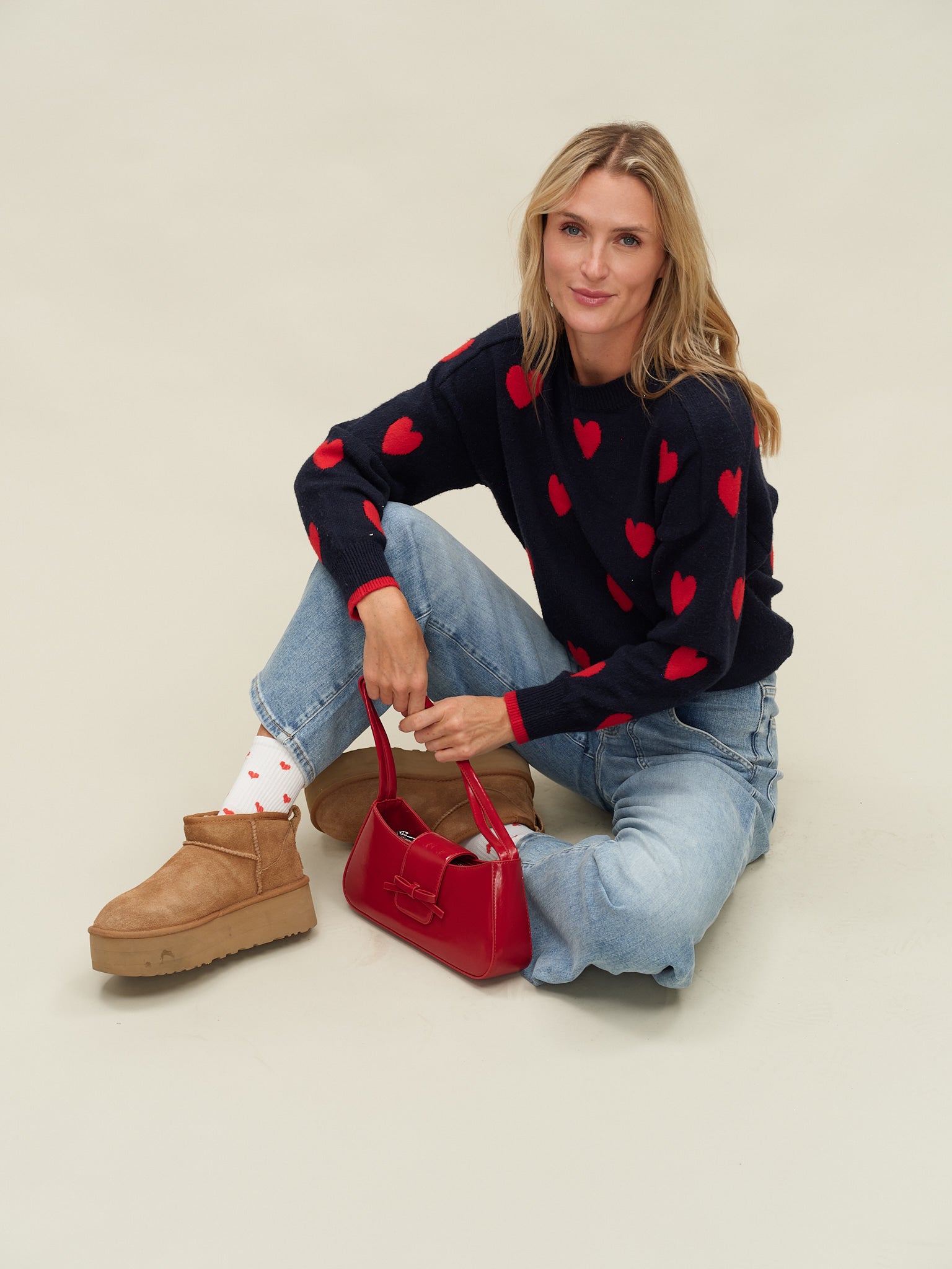 valentina sweater [navy/red] – Six Fifty Clothing