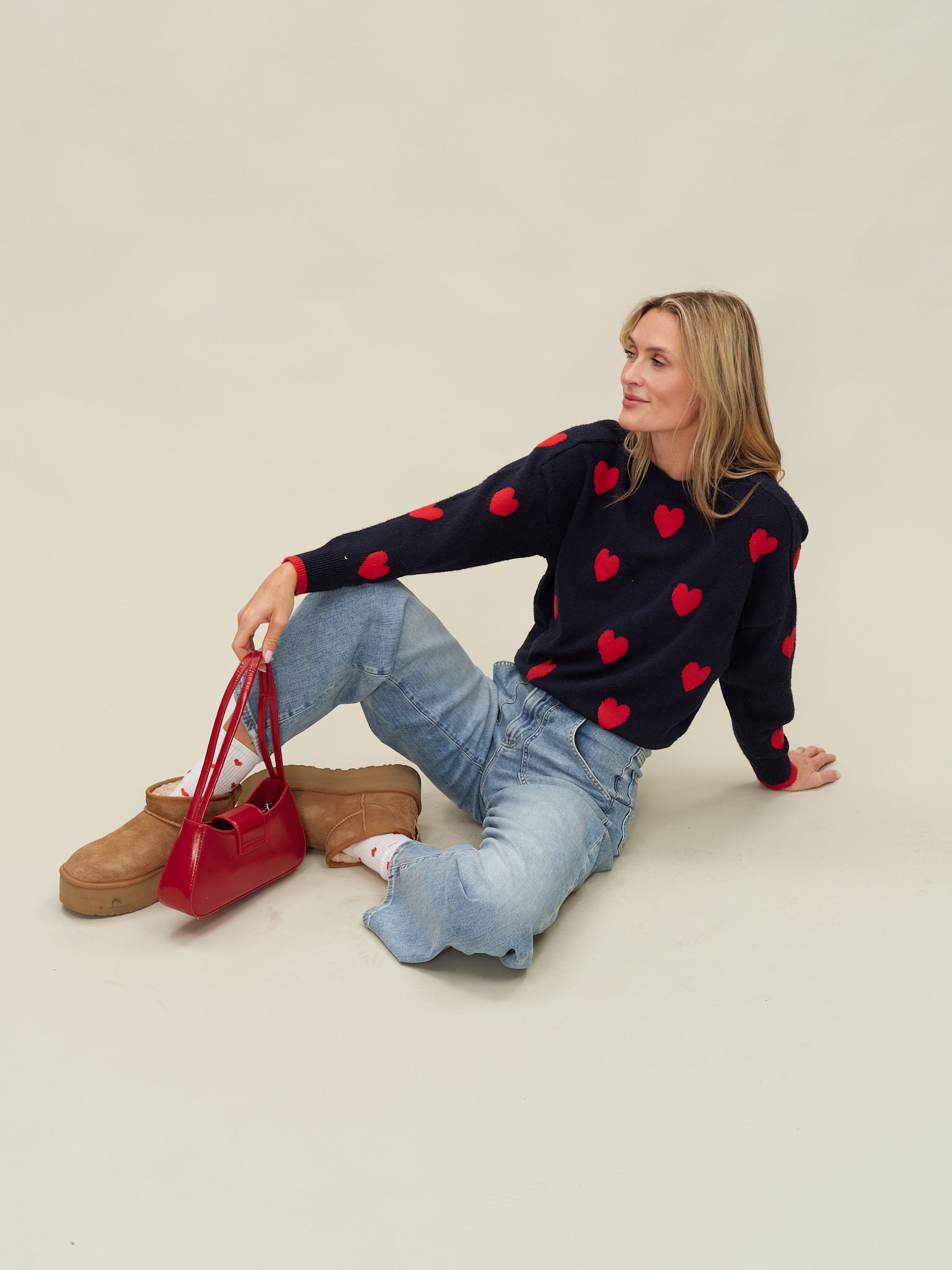 valentina sweater [navy/red] – Six Fifty Clothing