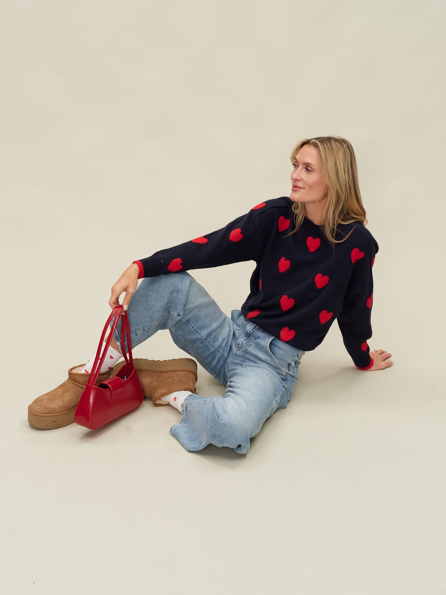 valentina sweater [navy/red]