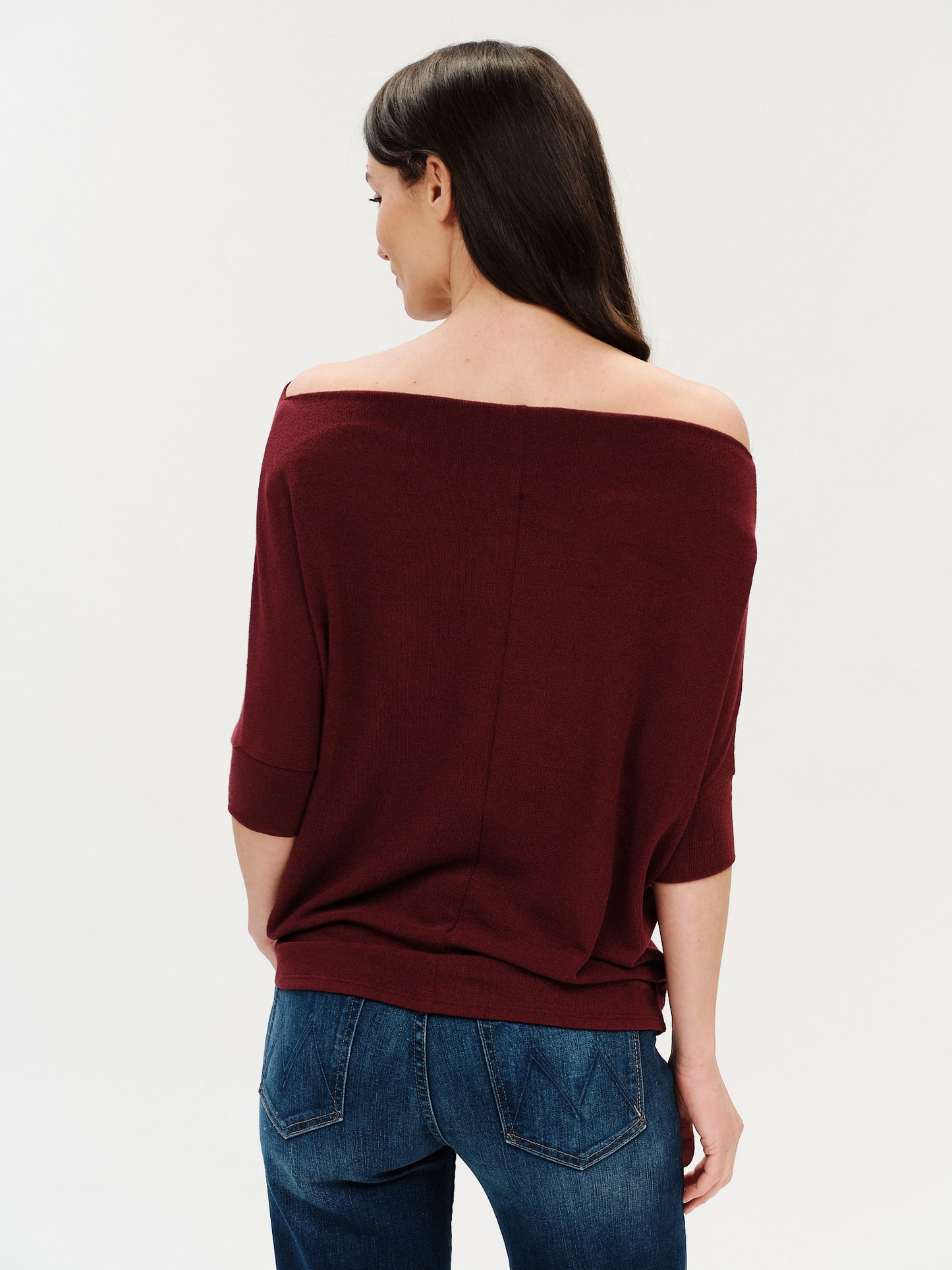 the short sleeve anywhere top [burgundy]