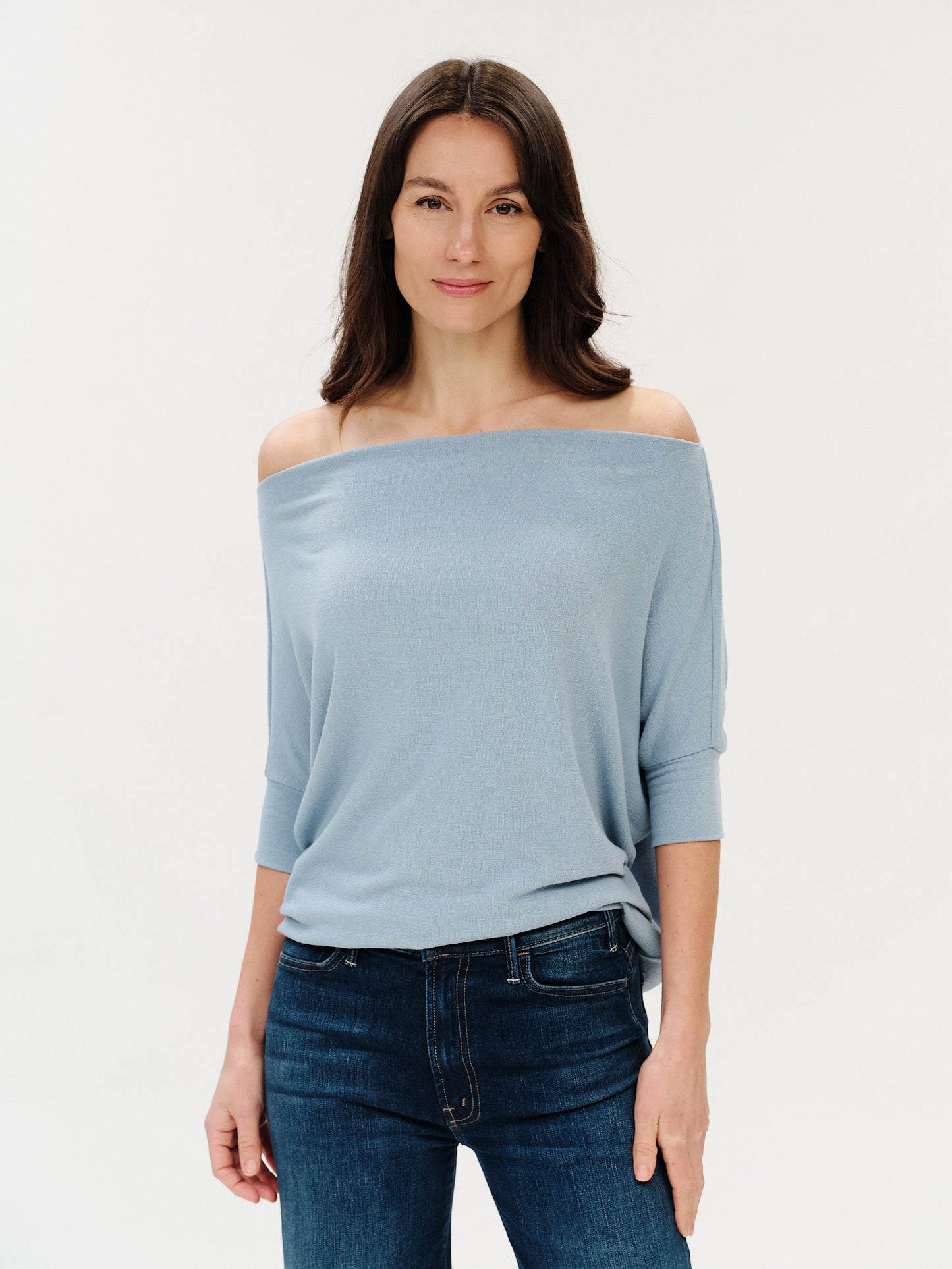 the short sleeve anywhere top [starlight blue]