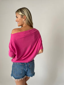 the short sleeve anywhere top [punch pink]
