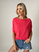 Load image into Gallery viewer, the short sleeve anywhere top [tangerine]
