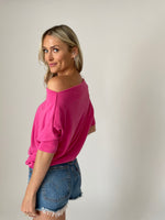 Load image into Gallery viewer, the short sleeve anywhere top [punch pink]

