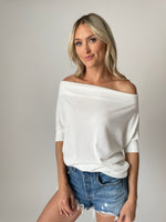 Load image into Gallery viewer, the short sleeve anywhere top [ivory]
