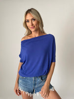 Load image into Gallery viewer, the short sleeve anywhere top [berry blue]
